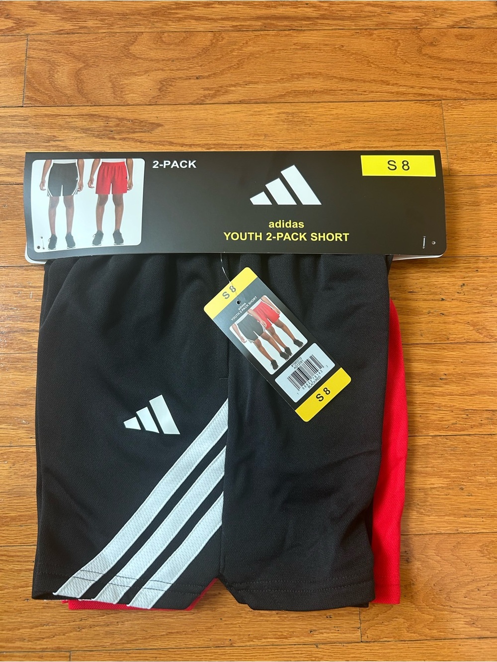 NWT Adidas Boys Active Shorts 2 pack